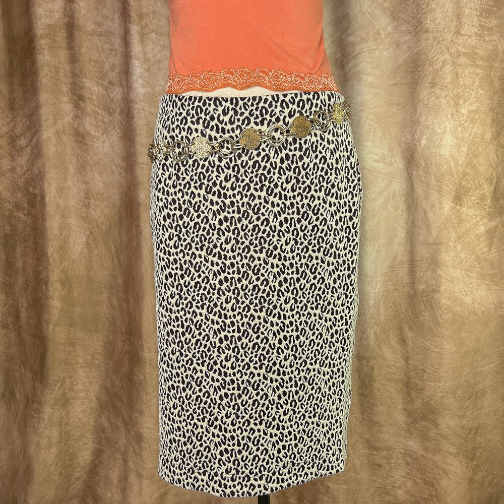 Y2K Animal Print Skirt Midi Pencil Textured Cheetah Animal Leopard Print Mobwife